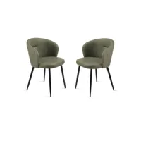 chaise oliva en éco-cuir et structure métallique slang 2 chaises