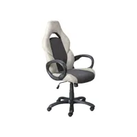 sarane - fauteuil de bureau simili gris clair et anthracite
