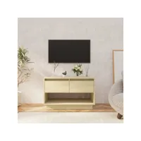 meuble tv  banc tv armoire de rangement chêne sonoma 70x41x44 cm aggloméré meuble pro frco55104
