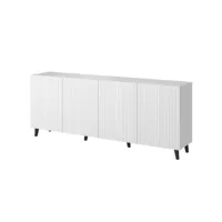 sanna - buffet bas - 200 cm - style contemporain - best mobilier - blanc