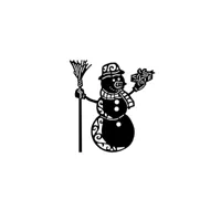 epikasa décoration en métal bonhomme de neige - art mural, décoration murale noël - entrée, salon, salle à manger, chambre, bureau - noir en métal, 55x1,5x60 cm am8681847259206