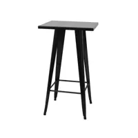 table haute mange debout style industriel en métal noir tab04008