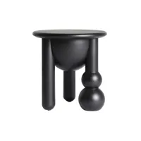table basse en bois de bouleau noir 38x38x40 cm