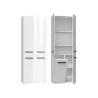 rory - armoire de salle de bain design moderne - dimensions 174x60x30 cm - colonne de rangement - blanc