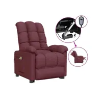 fauteuil électrique de massage, fauteuil de relaxation, chaise de salon violet tissu fvbb91502 meuble pro