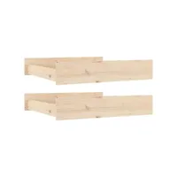 tiroirs de lit 2 pcs bois de pin massif -asaf84188 meuble pro