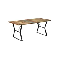 table à manger table à dîner  180x90x76cm bois de récupération solide meuble pro frco75841