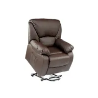 ecode fauteuil de massage releveur chamonix, fauteuil elévateur électrique 160º, fonction de chauffage, programmes automatiques, massage ondulant, a ++, eco-8590up m (marron) eco-8590up m