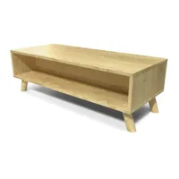 table basse scandinave bois rectangulaire viking  miel vikingtablb-m
