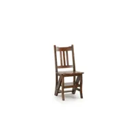 chaise bois marron 45x38x90cm - décoration d'autrefois