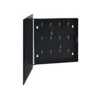 boîte à clés avec panneau magnétique, boîte de rangement noir 35x35x5,5 cm -asaf82086 meuble pro