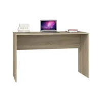 plus - bureau contemporain 120x76x50 cm - plateau large et confortable - table ordinateur - design moderne & fonctionnel - sonoma