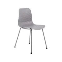 chaise de cuisine polypropylène et métal kandy-couleur gris
