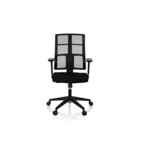 chaise de bureau chaise pivotante spinio maille tissu noir hjh office