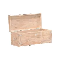 coffre de rangement, banc de rangement, boîte de rangement 90x40x40 cm bois d'acacia solide pewv79946 meuble pro