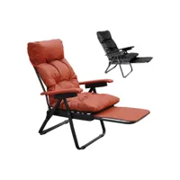 chaise longue 'ecoleather' cm 173 x 61 x 63 - noir