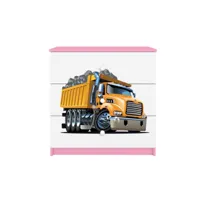 commode enfant camion - 3 tiroirs 80 cm x 80 cm x 40 cm - rose