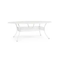 table de jardin ovale en aluminium blanc ivrea 148x201 cm