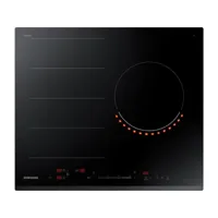 samsung - table de cuisson à induction 60cm 3 feux 6800w noir  nz63r7777bk -