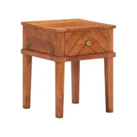 table de chevet  bout de canapé  table d'appoint chevet 40x40x50 cm bois d'acacia massif -neww31708