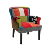 fauteuil en tissu patchwork philippe 19501375