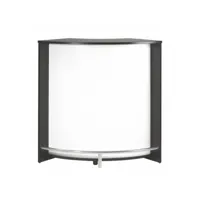 meuble comptoir bar noir 3 niches repose-pieds métal 106,9 x 104,8 x 53,3 cm - coloris: blanc snack106nob