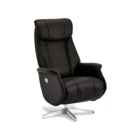 fauteuil relax électrique bonanza noir cuir, pvc 140050