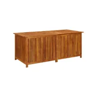 coffre boîte meuble de jardin rangement 175 x 80 x 75 cm bois d'acacia solide helloshop26 02_0013014