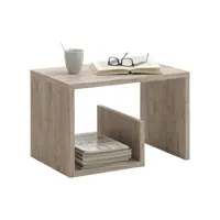 table basse 2-en-1 table de salon  bout de canapé 59,1x35,8x37,8 cm chêne sable meuble pro frco69478