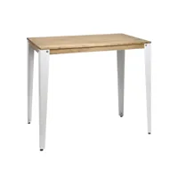 table mange debout lunds 60x100x110cm  blanc-vieilli. box furniture ccvl60100108 bl-ev