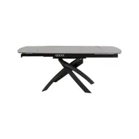 table à rallonges twist 180x90cm noire kare design