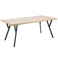 table à manger bois clair 180 x 90 cm alton 427449