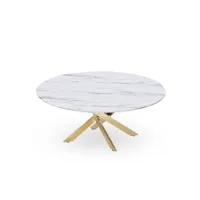 telma - table basse ronde design verre marbré et pieds dorés telma-ct-1523