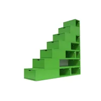 escalier cube de rangement hauteur 175 cm  vert esc175-ve