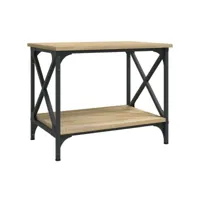 vidaxl table d'appoint chêne sonoma 55x38x45 cm bois d'ingénierie
