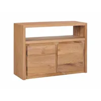 buffet bahut armoire console meuble de rangement 80 cm bois de teck massif helloshop26 4402220
