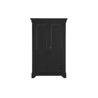 isabel - armoire classique pin massif - couleur - noir 378562-z