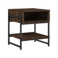 table de salon chêne marron 40x40x45 cm bois d'ingénierie