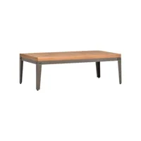 table basse table de salon  bout de canapé de jardin 110x55x36 cm bois solide d'acacia meuble pro frco27046