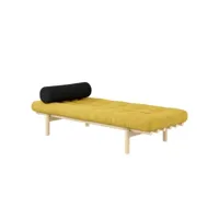 méridienne futon next en pin massif coloris miel couchage 75 x 200 cm 20100996165