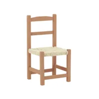 chaise enfant en bois terracotta