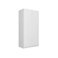 esme - armoire double style scandinave chambre à coucher - 90x50x180 - 2 portes - dressing - blanc