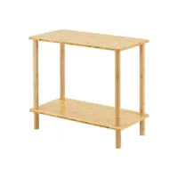 table d'appoint à 2 niveaux en bambou 53 x 60 x 30 cm helloshop26 03_0008630