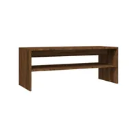 table de salon chêne marron 100x40x40 cm bois d'ingénierie