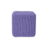 homescapes pouf repose-pieds en tricot - cube violet sf1232e