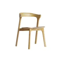 chaise en bois d´orme marron, 46x55x78 cm