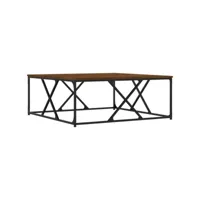 table de salon chêne marron 100x100x40 cm bois d'ingénierie