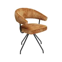 chaise avec accoudoirs pivotante arabella orange kare design