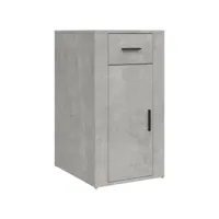 vidaxl armoire de bureau gris béton 40x49x75 cm bois d'ingénierie