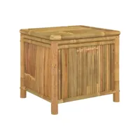 coffre rangement de jardin, boîte de rangement de jardin, armoire de rangement d'extérieur 60x52x55 cm bambou pewv51127 meuble pro